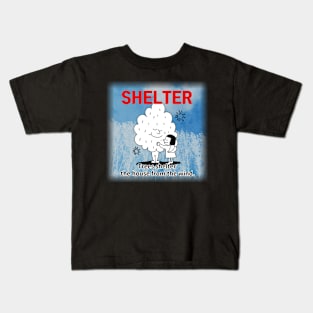 shelter ,Trees shelter  the house from the wind. Kids T-Shirt